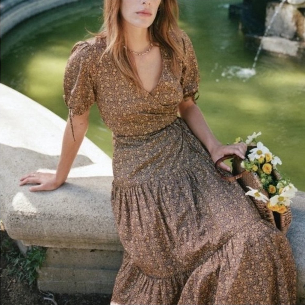 Christy Dawn Augusta Dress Marron Blooming Vine XL